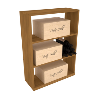 Elementcollection Half Height Wine Case Bin Oak Stained
