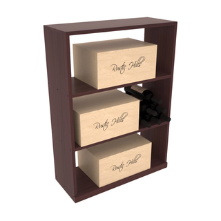 Elementcollection Half Height Wine Case Bin Walnut Stained
