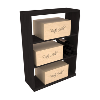 Elementcollection Half Height Wine Case Bin Black Stained
