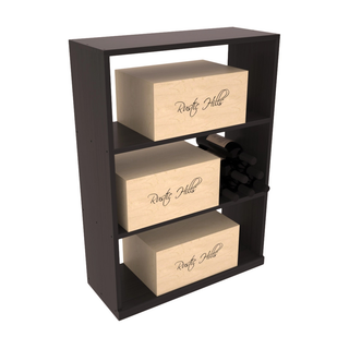 Elementcollection Half Height Wine Case Bin Black Stained