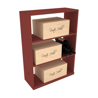 Elementcollection Half Height Wine Case Bin Cherry Stained