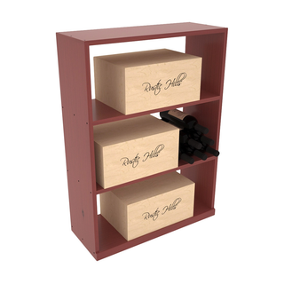 Elementcollection Half Height Wine Case Bin Cherry Stained