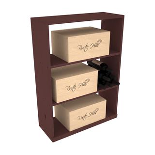 Elementcollection Half Height Wine Case Bin Walnut Stained