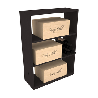 Elementcollection Half Height Wine Case Bin Black Stained