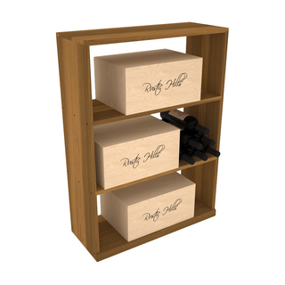 Elementcollection Half Height Wine Case Bin Oak Stained