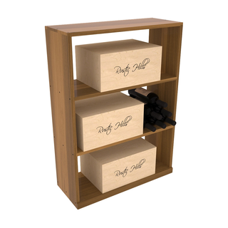 Elementcollection Half Height Wine Case Bin Oak Stained
