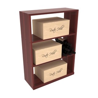 Elementcollection Half Height Wine Case Bin Cherry Stained