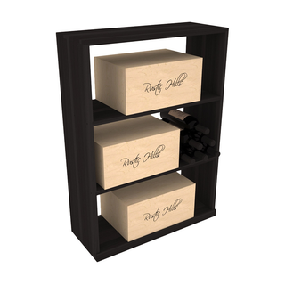 Elementcollection Half Height Wine Case Bin Black Stained