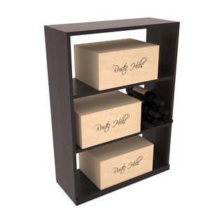 Elementcollection Half Height Wine Case Bin Black Stained