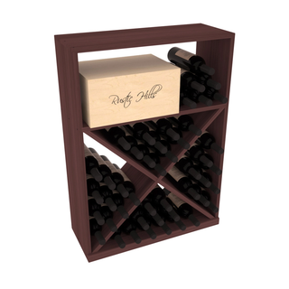 Elementcollection Half Height Wine Case W X Bin Walnut Stained