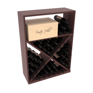 Elementcollection Half Height Wine Case W X Bin Walnut Stained