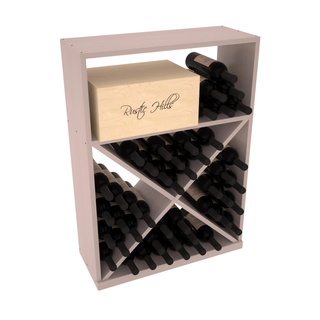 Elementcollection Half Height Wine Case W X Bin Greywash Stained