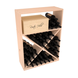 Elementcollection Half Height Wine Case W X Bin Unstained Element Collection