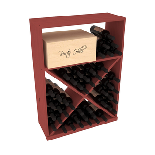 Elementcollection Half Height Wine Case W X Bin Cherry Stained