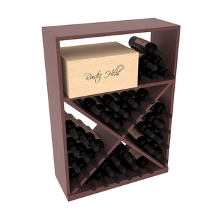 Elementcollection Half Height Wine Case W X Bin Walnut Stained
