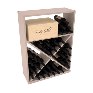 Elementcollection Half Height Wine Case W X Bin Greywash Stained