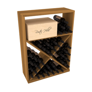 Elementcollection Half Height Wine Case W X Bin Oak Stained