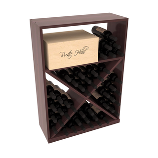 Elementcollection Half Height Wine Case W X Bin Walnut Stained