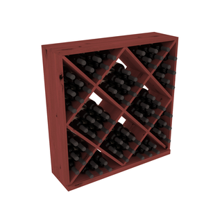 Elementcollection Diamond Cube Wine Bin Cherry Stained