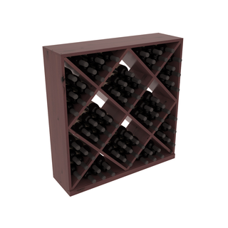 Elementcollection Diamond Cube Wine Bin Walnut Stained