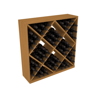 Elementcollection Diamond Cube Wine Bin Oak Stained
