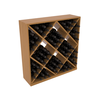 Elementcollection Diamond Cube Wine Bin Oak Stained