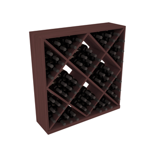 Elementcollection Diamond Cube Wine Bin Walnut Stained