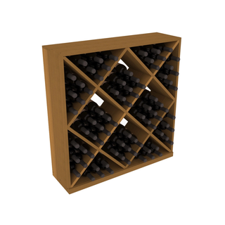 Elementcollection Diamond Cube Wine Bin Oak Stained