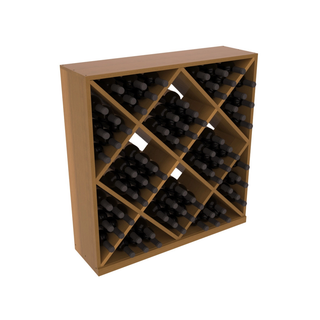 Elementcollection Diamond Cube Wine Bin Oak Stained