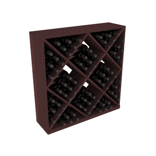 Elementcollection Diamond Cube Wine Bin Walnut Stained
