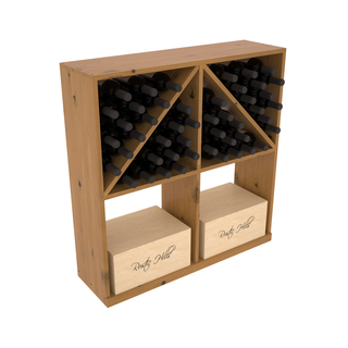 Elementcollection Solid Case Wine Bottle Bin Oak Stained