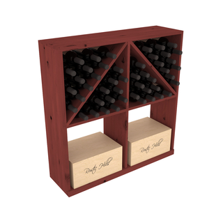 Elementcollection Solid Case Wine Bottle Bin Cherry Stained