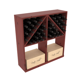 Elementcollection Solid Case Wine Bottle Bin Cherry Stained