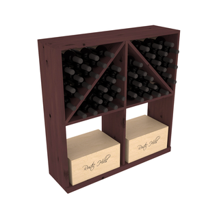Elementcollection Solid Case Wine Bottle Bin Walnut Stained
