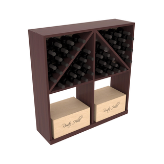 Elementcollection Solid Case Wine Bottle Bin Walnut Stained