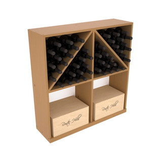 Elementcollection Solid Case Wine Bottle Bin Oak Stained