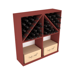 Elementcollection Solid Case Wine Bottle Bin Cherry Stained