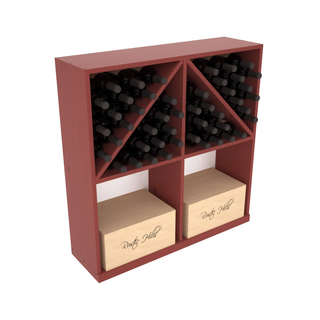 Elementcollection Solid Case Wine Bottle Bin Cherry Stained