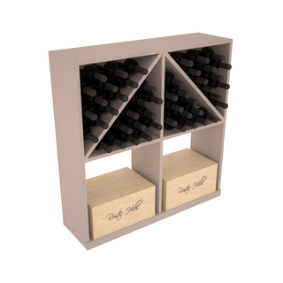 Elementcollection Solid Case Wine Bottle Bin Greywash Stained