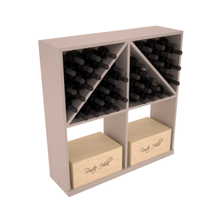 Elementcollection Solid Case Wine Bottle Bin Greywash Stained
