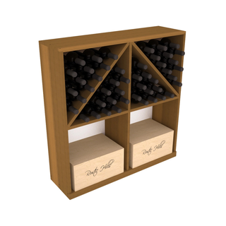 Elementcollection Solid Case Wine Bottle Bin Oak Stained