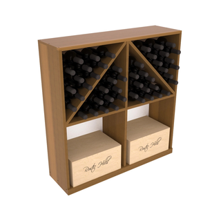 Elementcollection Solid Case Wine Bottle Bin Oak Stained