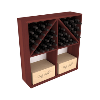 Elementcollection Solid Case Wine Bottle Bin Cherry Stained