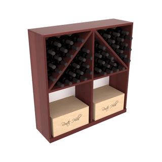 Elementcollection Solid Case Wine Bottle Bin Cherry Stained