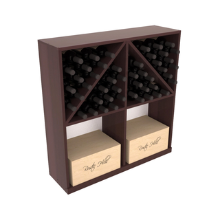 Elementcollection Solid Case Wine Bottle Bin Walnut Stained