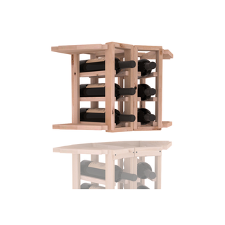 Elementcollection 2 Column Corner Wood Wine Rack Extender Unstained