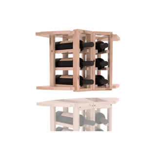 Elementcollection 2 Column Corner Wood Wine Rack Extender Unstained