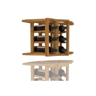 Elementcollection 2 Column Corner Wood Wine Rack Extender Oak Stained