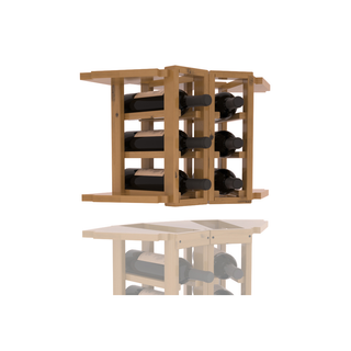 Elementcollection 2 Column Corner Wood Wine Rack Extender Oak Stained