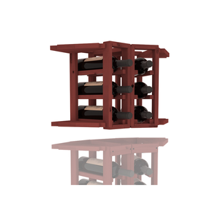 Elementcollection 2 Column Corner Wood Wine Rack Extender Cherry Stained